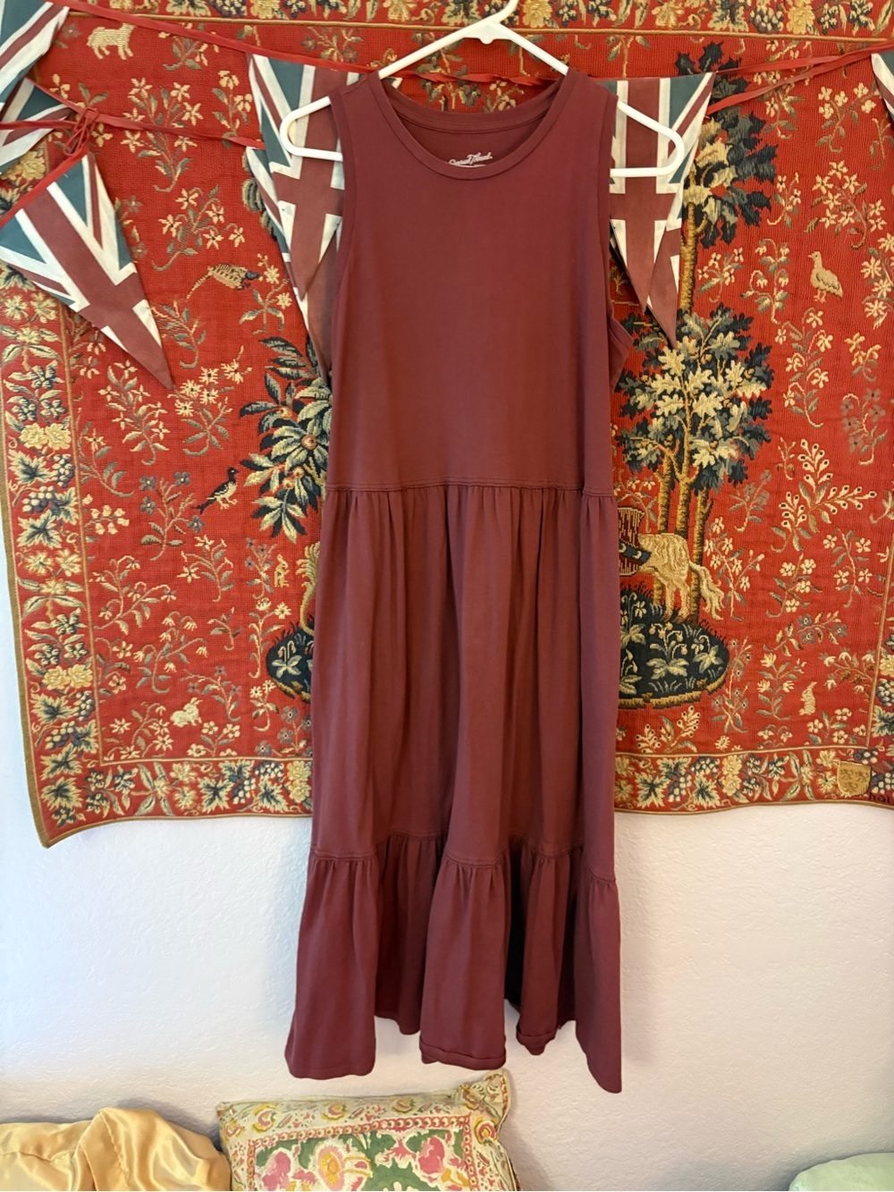 Universal Thread Sleeveless Brown Tiered Maxi Dress - Picture 3 of 6